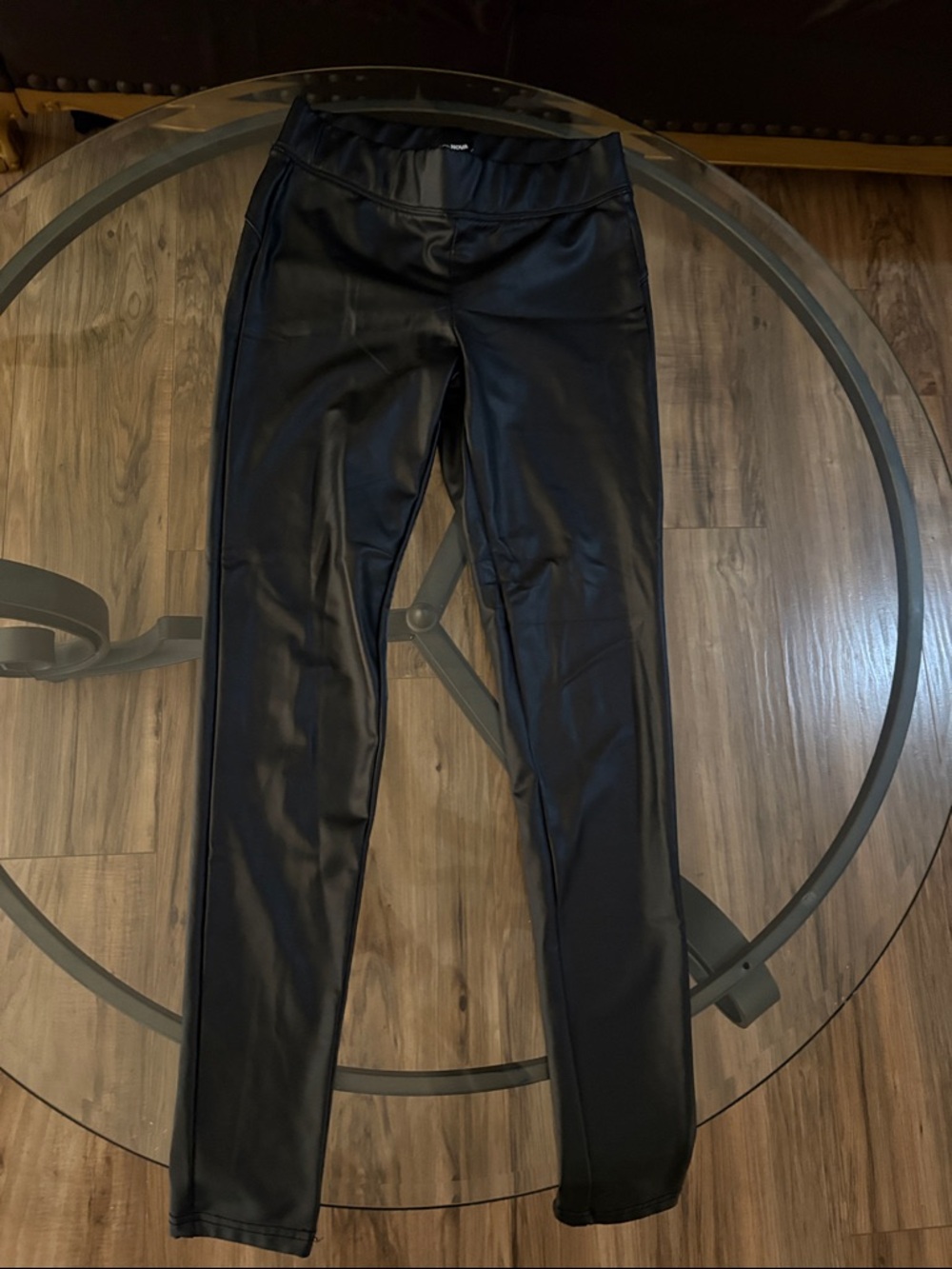 Fashion Nova Black Faux Leather Leggings - High Shine
